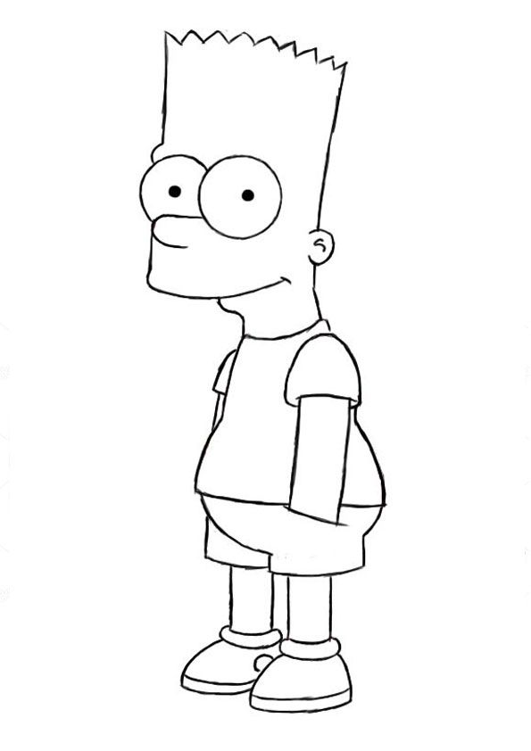Simpsons colorg page simpsons drawgs bart simpson drawg cute colorg pages