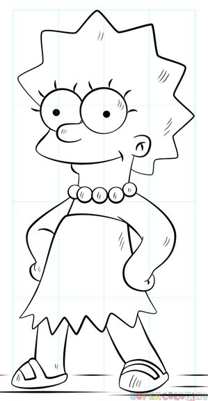 How to draw lisa simpson step by step drawing tutorials