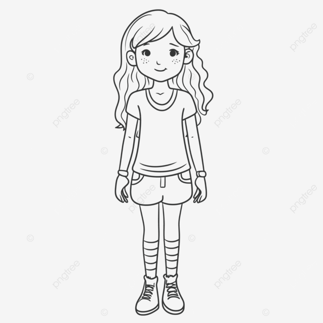 Dibujo de linda chica para colorear pãginas bozar vector png dibujos dibujo de ala dibujo de niãa dibujo de anillo png y vector para dcargar gratis