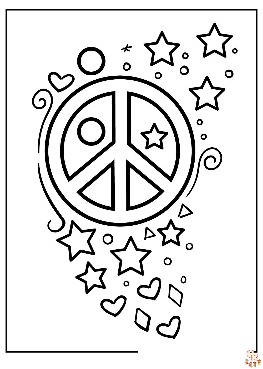 Pãginas para colorear de paz gratis