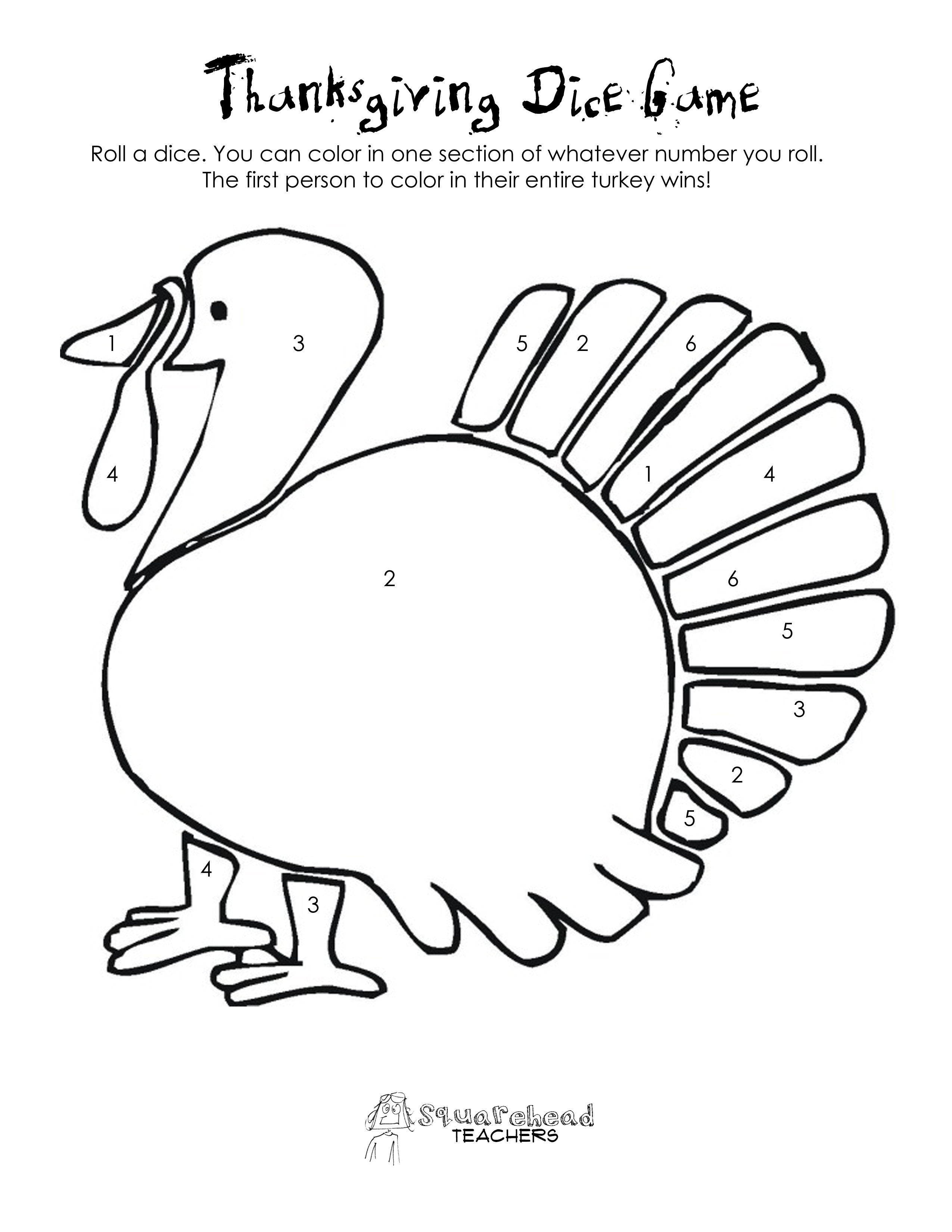 Fun and easy thanksgiving dice game squarehead teachers