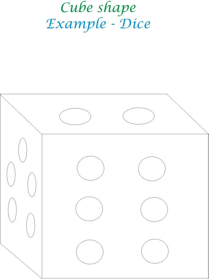Cubical shape coloring printable page for kids