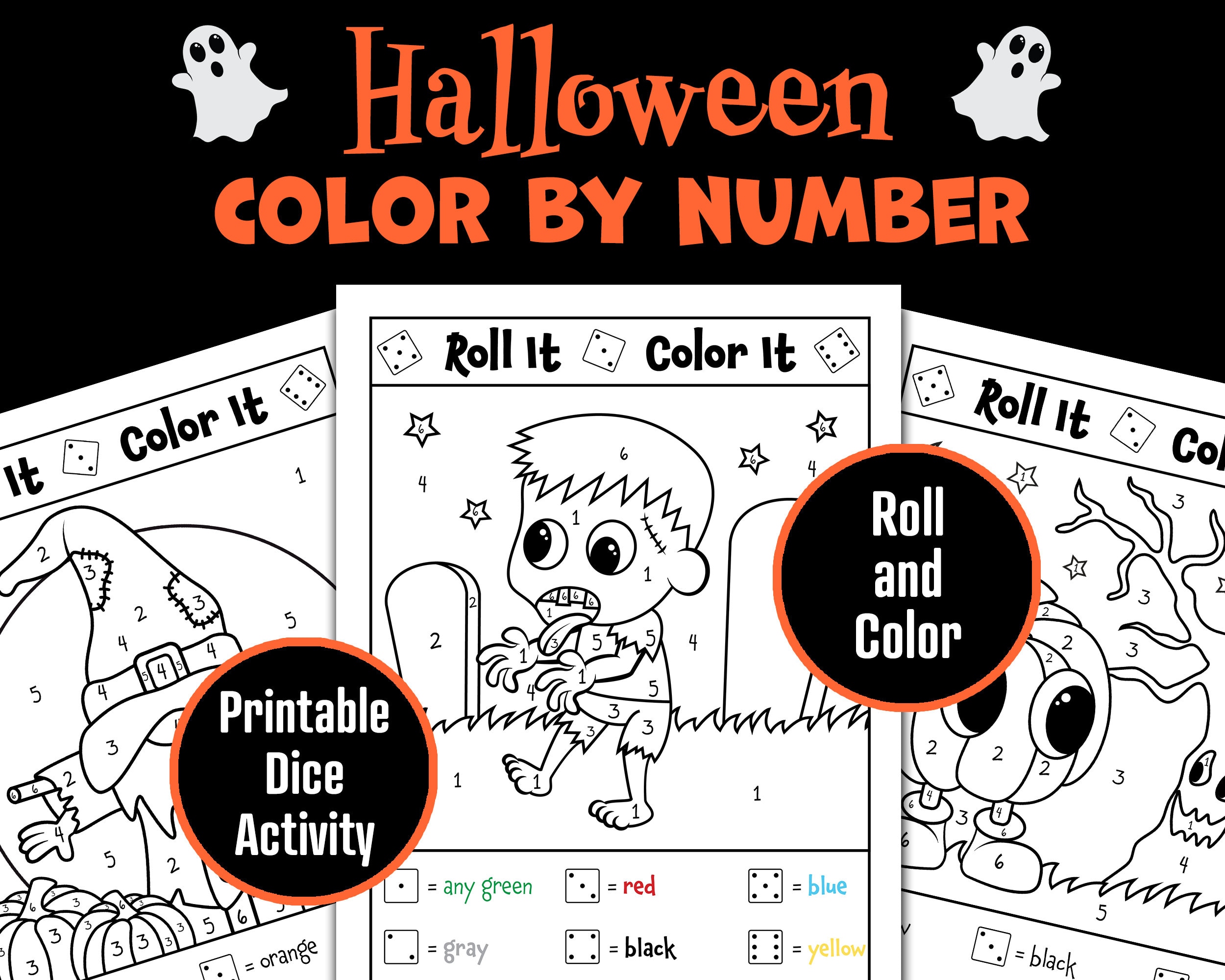 Dice coloring page