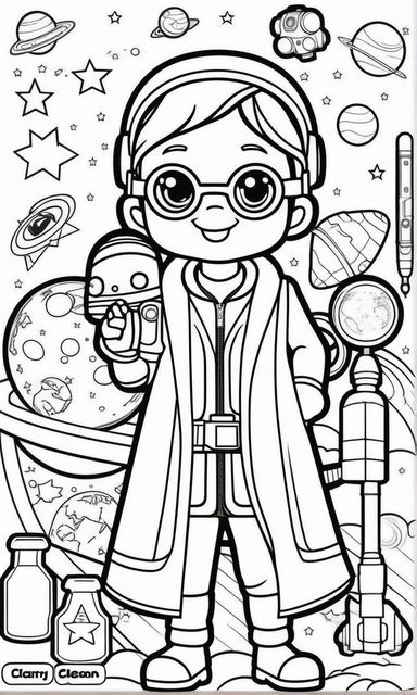 For a coloring book for children