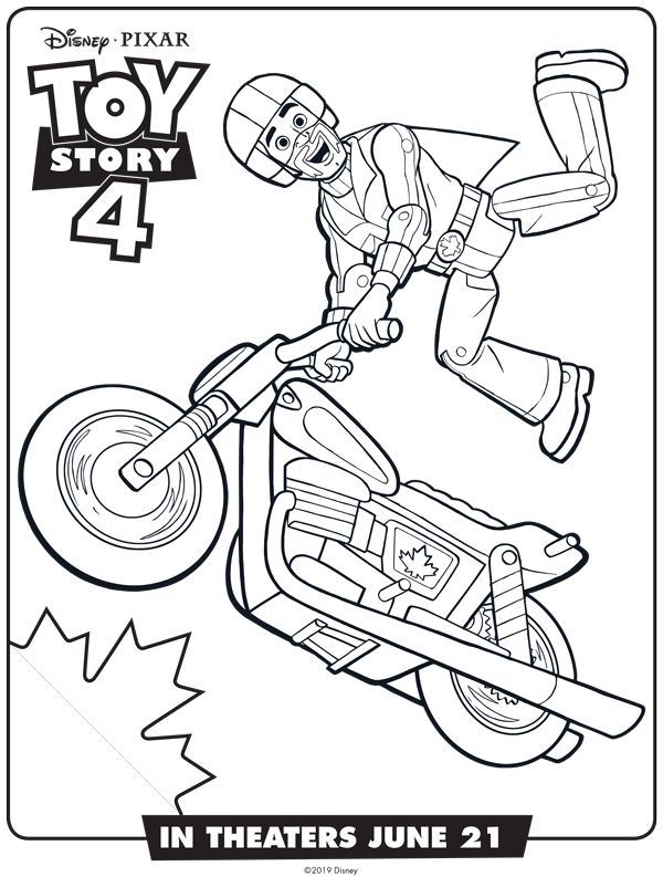 Duke caboom free coloring sheet from the toy story movie dukecaboom toystory toy story coloring pages disney coloring pages toy story