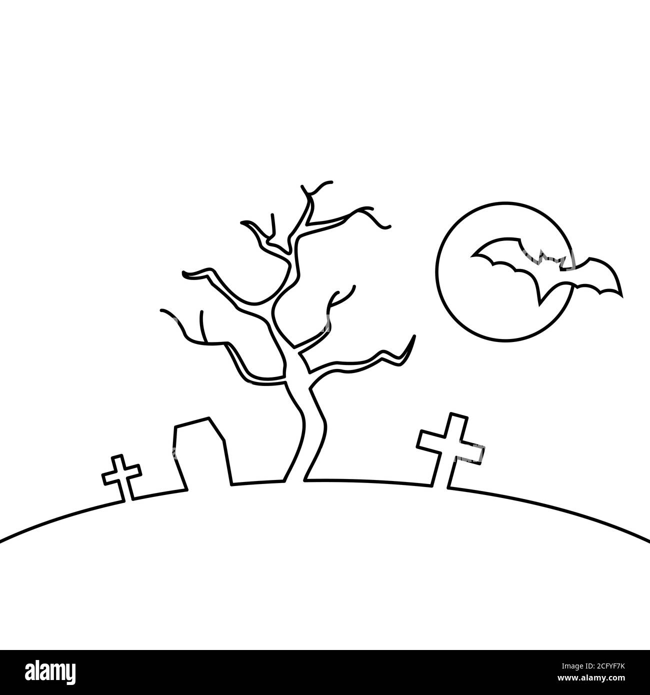 Halloween scene black and white stock photos images