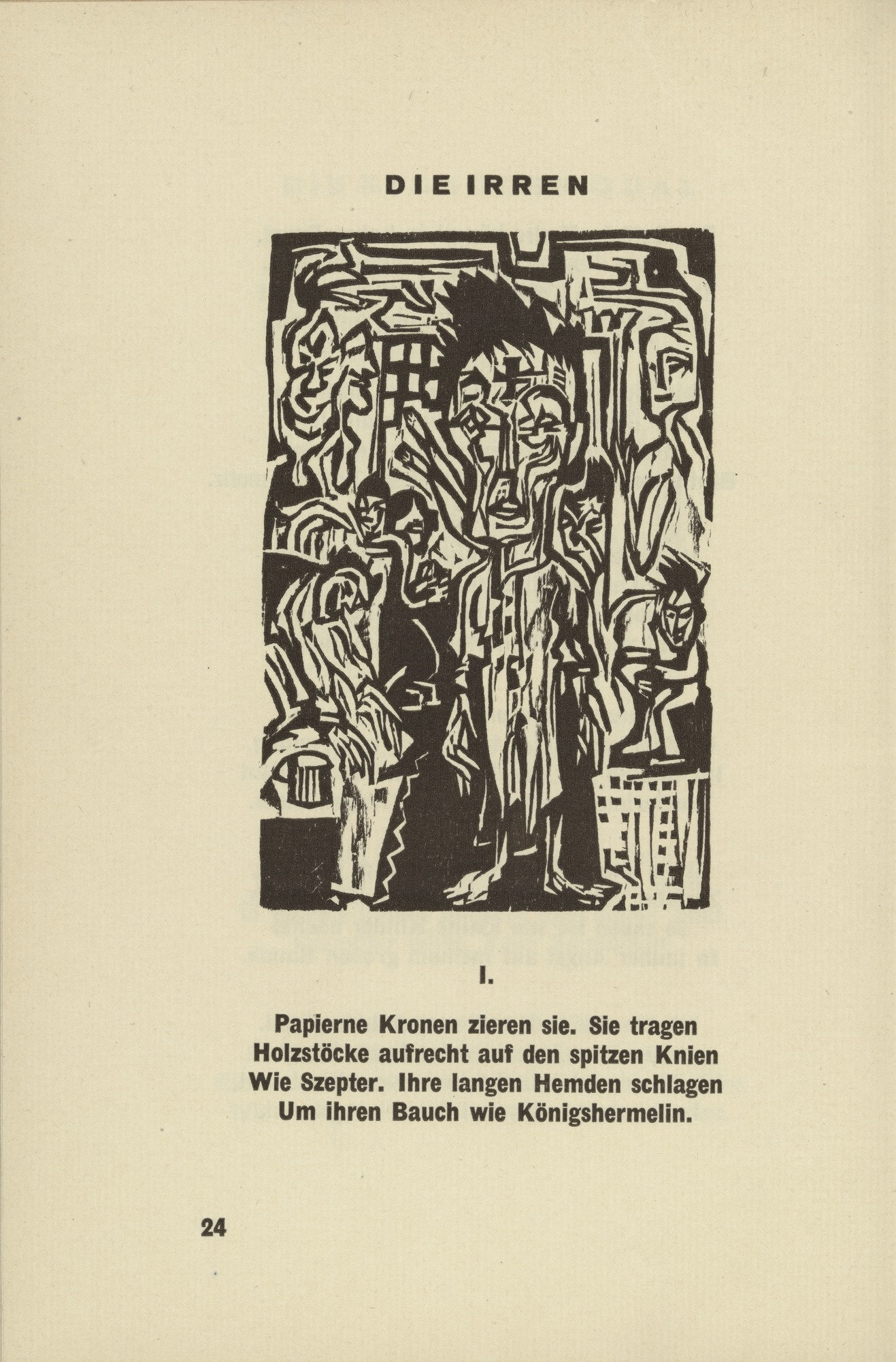The collection ernst ludwig kirchner the mad i die irren i headpiece page from umbra vitae shadow of life