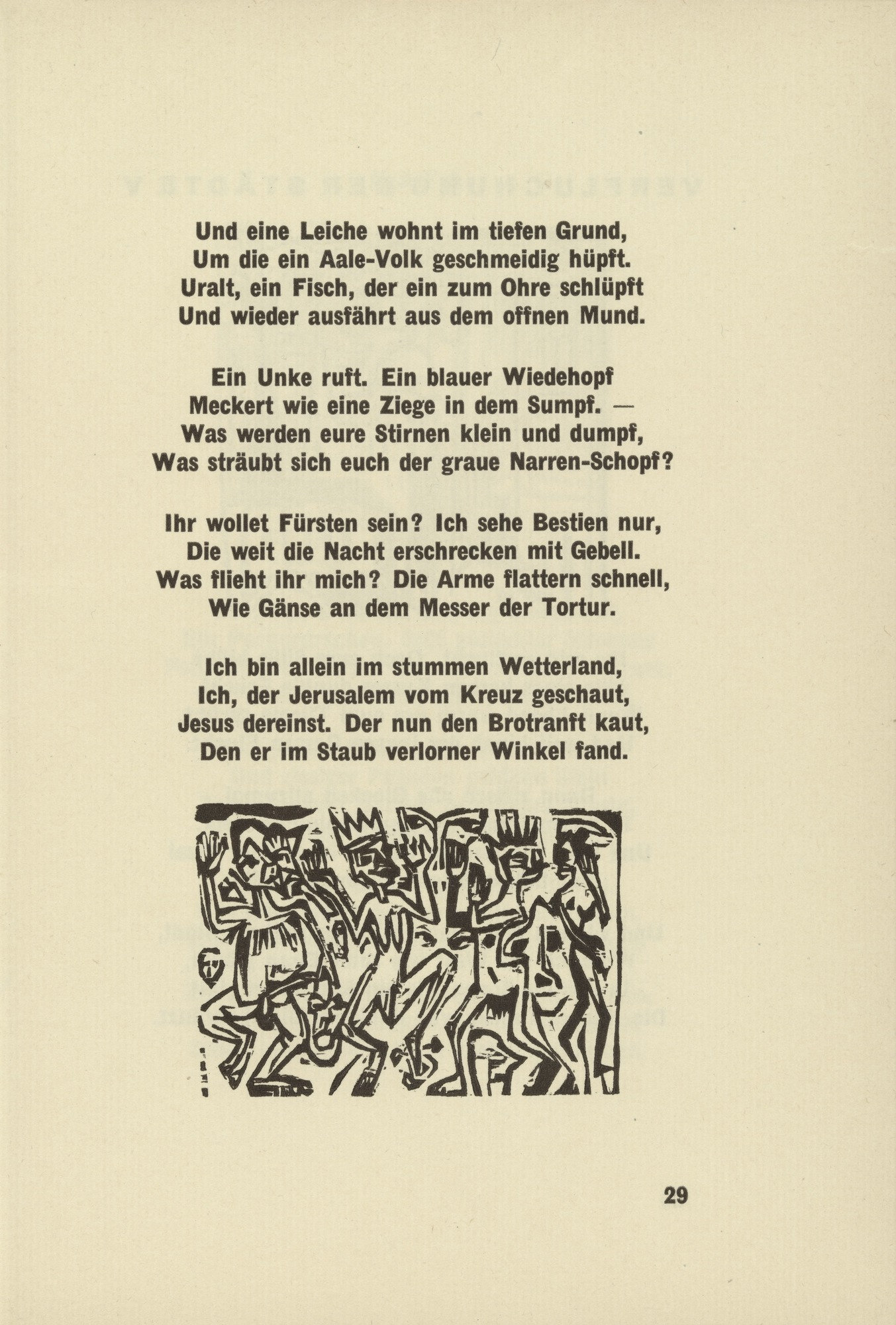 The collection ernst ludwig kirchner the mad iii die irren iii tailpiece page from umbra vitae shadow of life