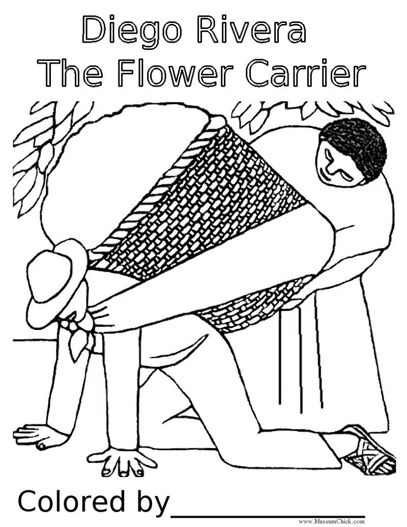 Diego rivera diego rivera frida and diego coloring pages