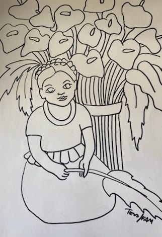 Rivera lilies coloring pages â fine art miracles