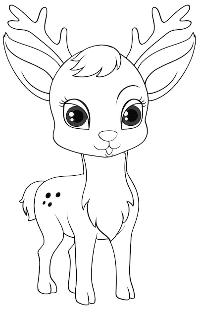 Vector e ilustracion de ciervo dibujo para dcargar gratis