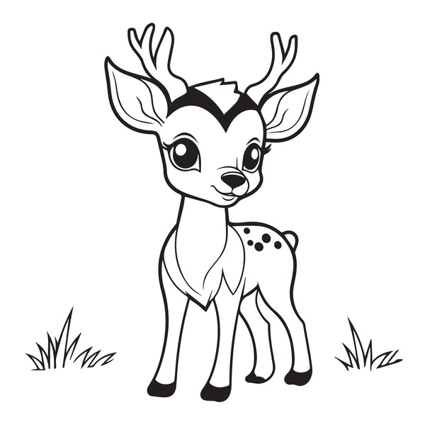 Coloring book deer mãs de ilustraciones y dibujos de stock con licencia libres de regalãas
