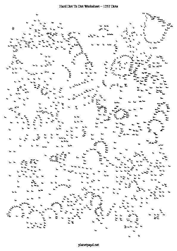 Hard dot to dots worksheet with points dot worksheets connect the dots dot to dot printables