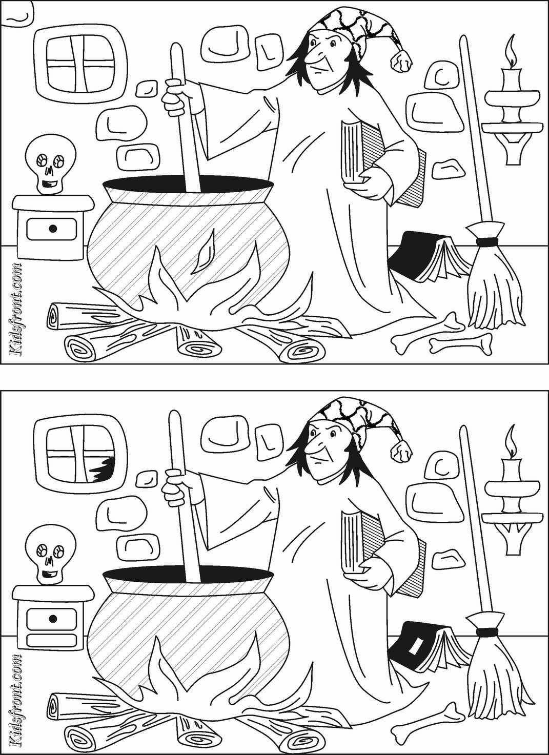 Spot the difference coloring pages halloween worksheets halloween classroom halloween school