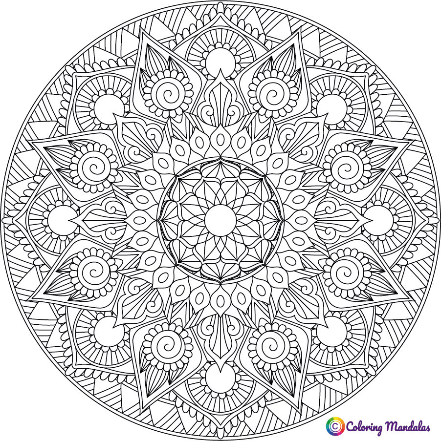 Difficult mandalas for adults