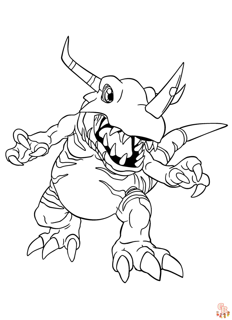 Printable digimon coloring pages free for kids and adults