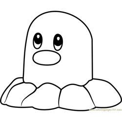 Diglett coloring pages for kids