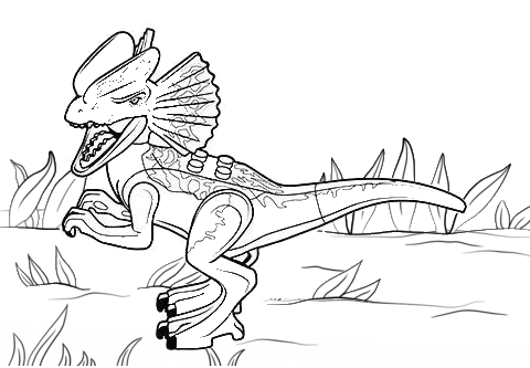 Jurassic world dilophosaurus coloring page dinosaur coloring pages coloring pages dinosaur coloring