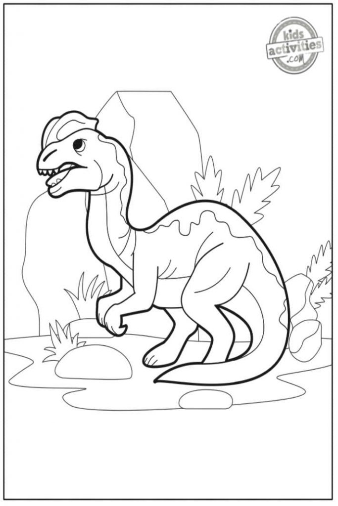 Dilophosaurus dinosaur coloring pages for kids kids activities blog