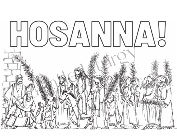 Coloriages dimanche des rameaux entrãe triomphale pãques semaine sainte