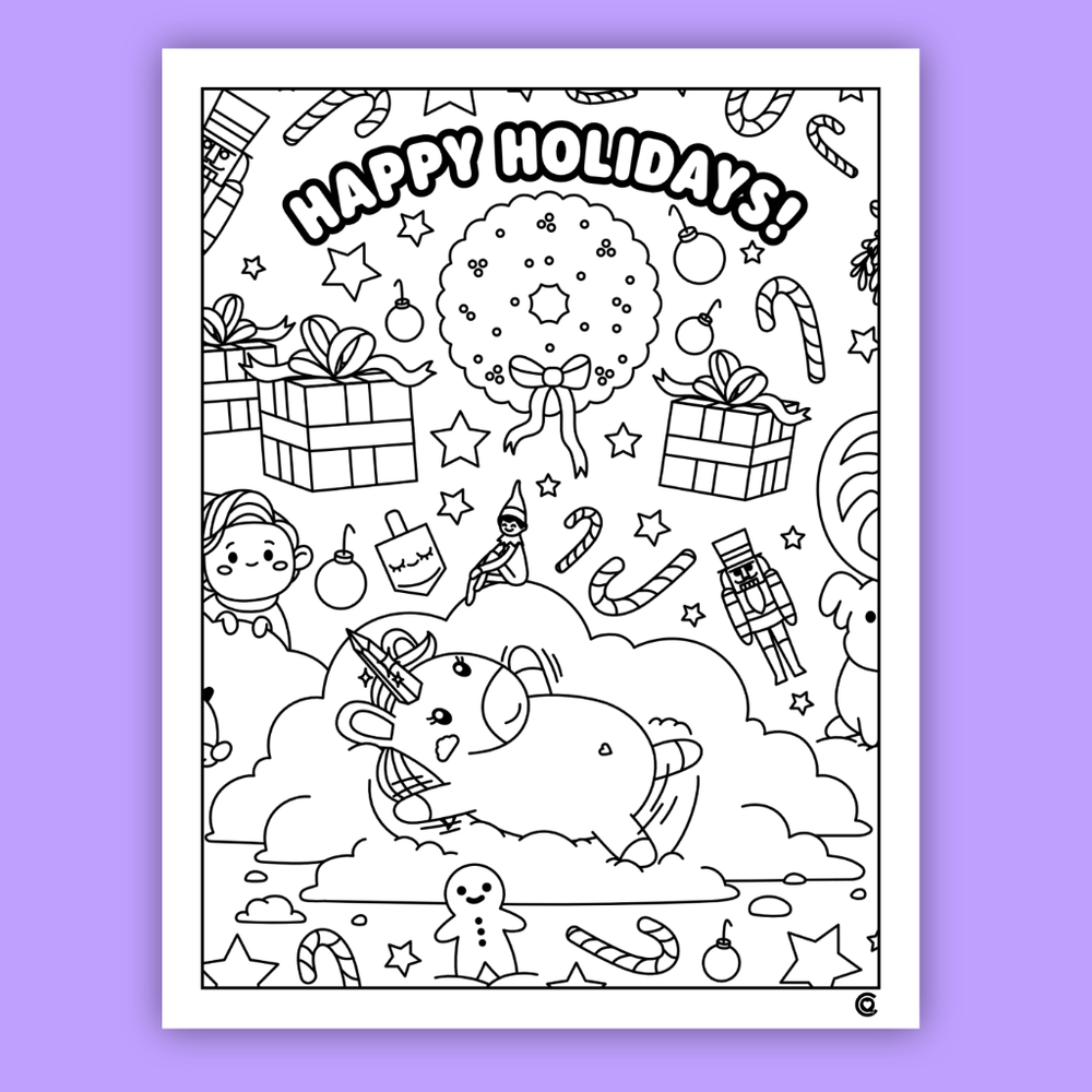 Holiday coloring page