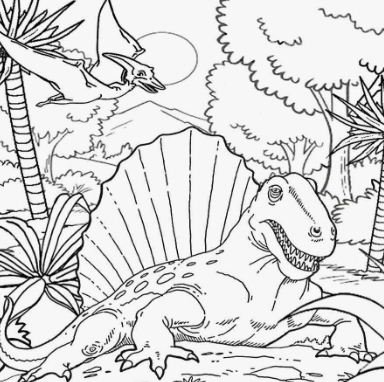 Dimetrodon coloring pages printable for free download