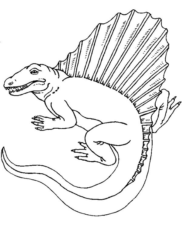 Dimetrodon coloring page to print