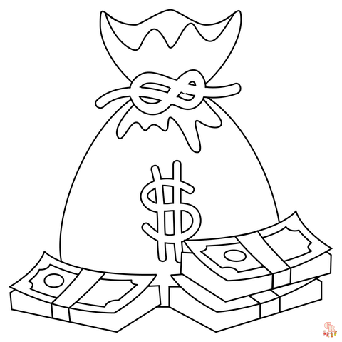 Engaging money coloring pages para enseãar a los niãos sobre finanzas