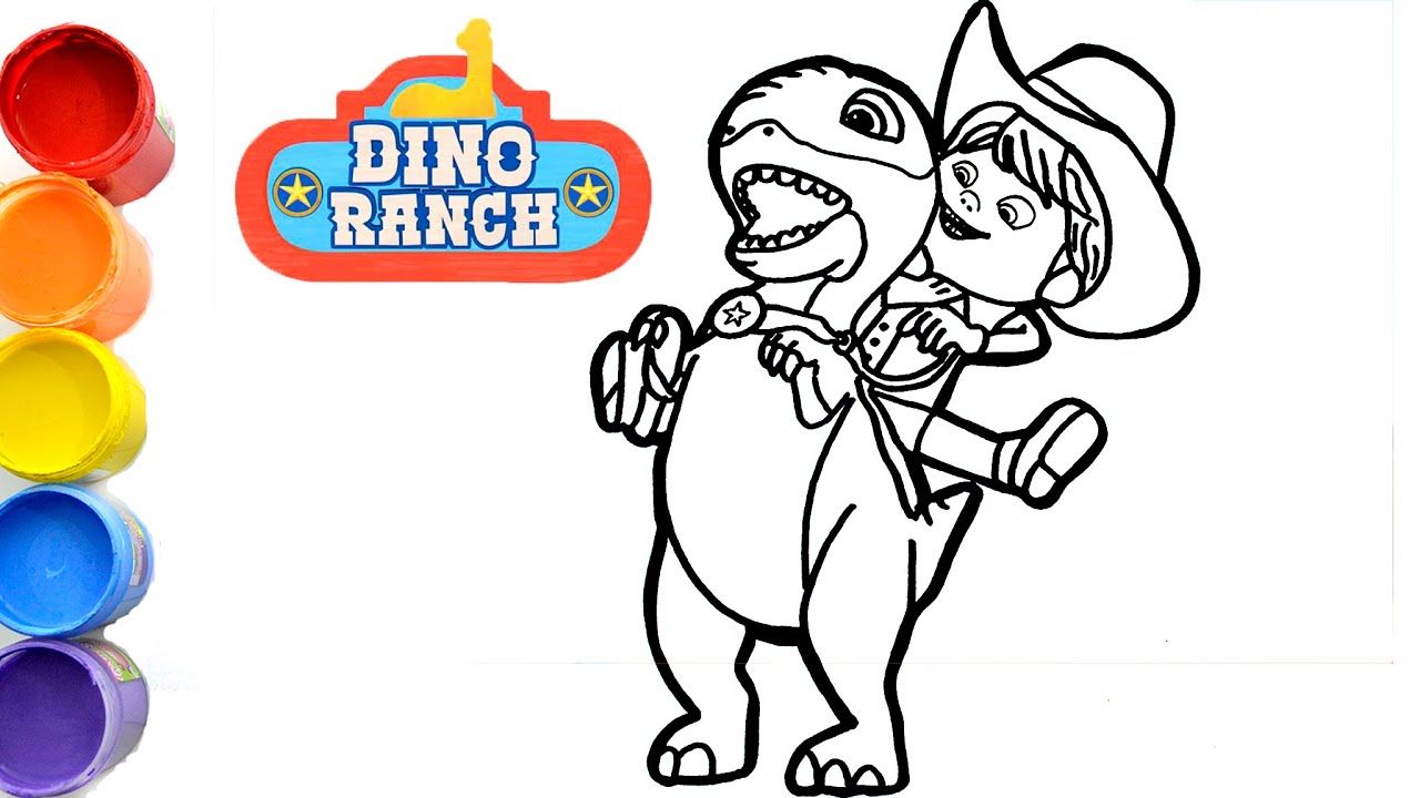 Ð how to draw and color speedy raptor blitz and jon dino ranch disney