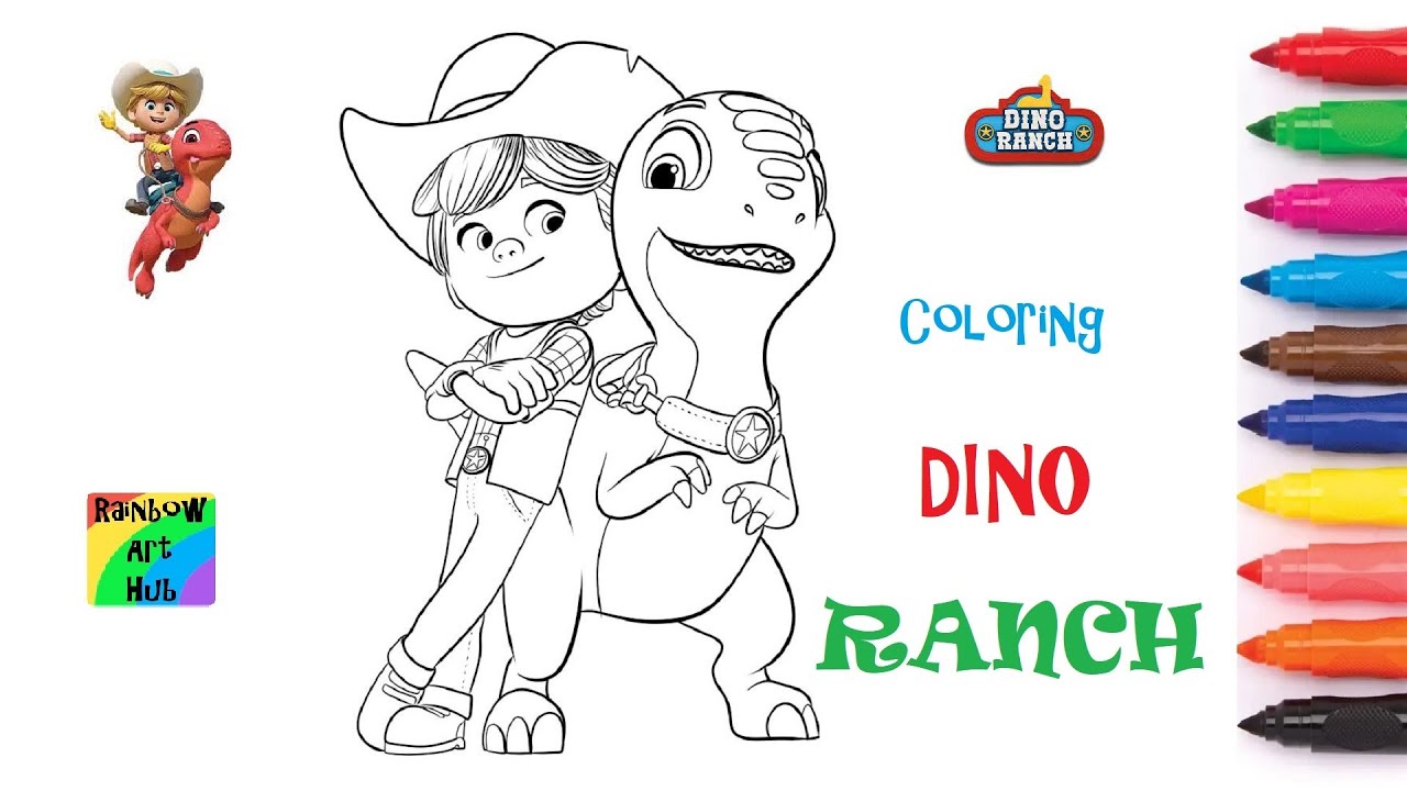 Disney dino ranch coloring page