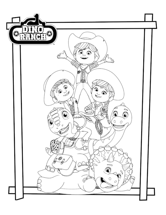 Buy pages of dino ranch coloring book printable pdf coloring online in india