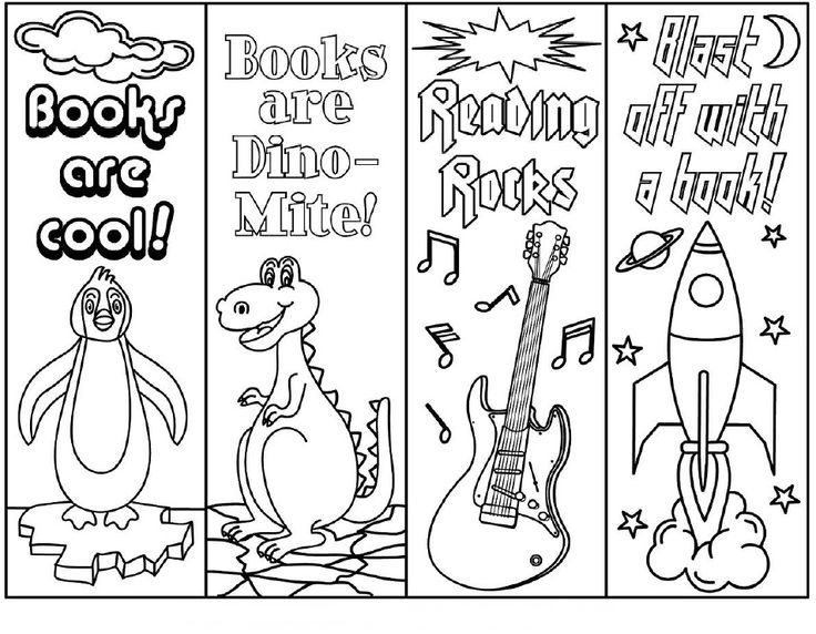 Free bookmark coloring pages