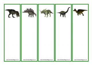 Printable dinosaur bookmarks