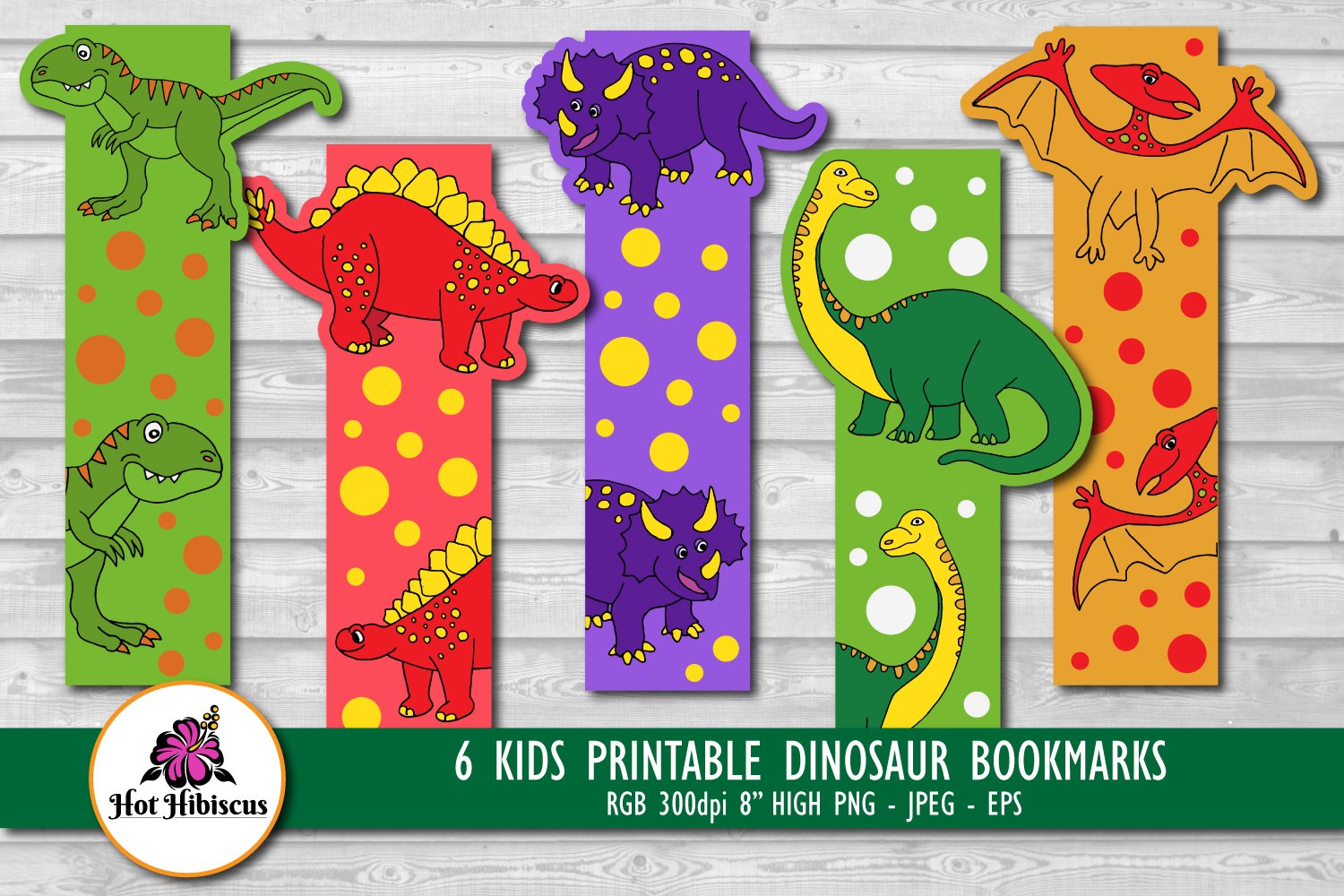 Printable dinosaur bookmarks cute dino bookmarks