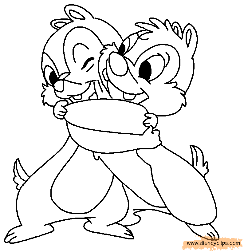Chip and dale rescue rangers coloring pages printable for free download