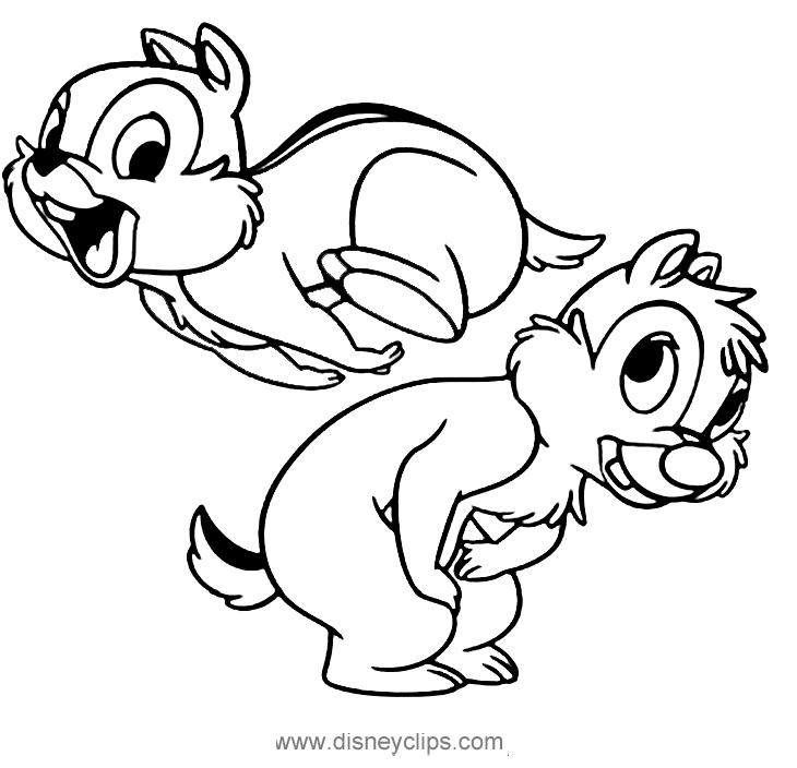 Chip and dale rescue rangers coloring pages printable for free download