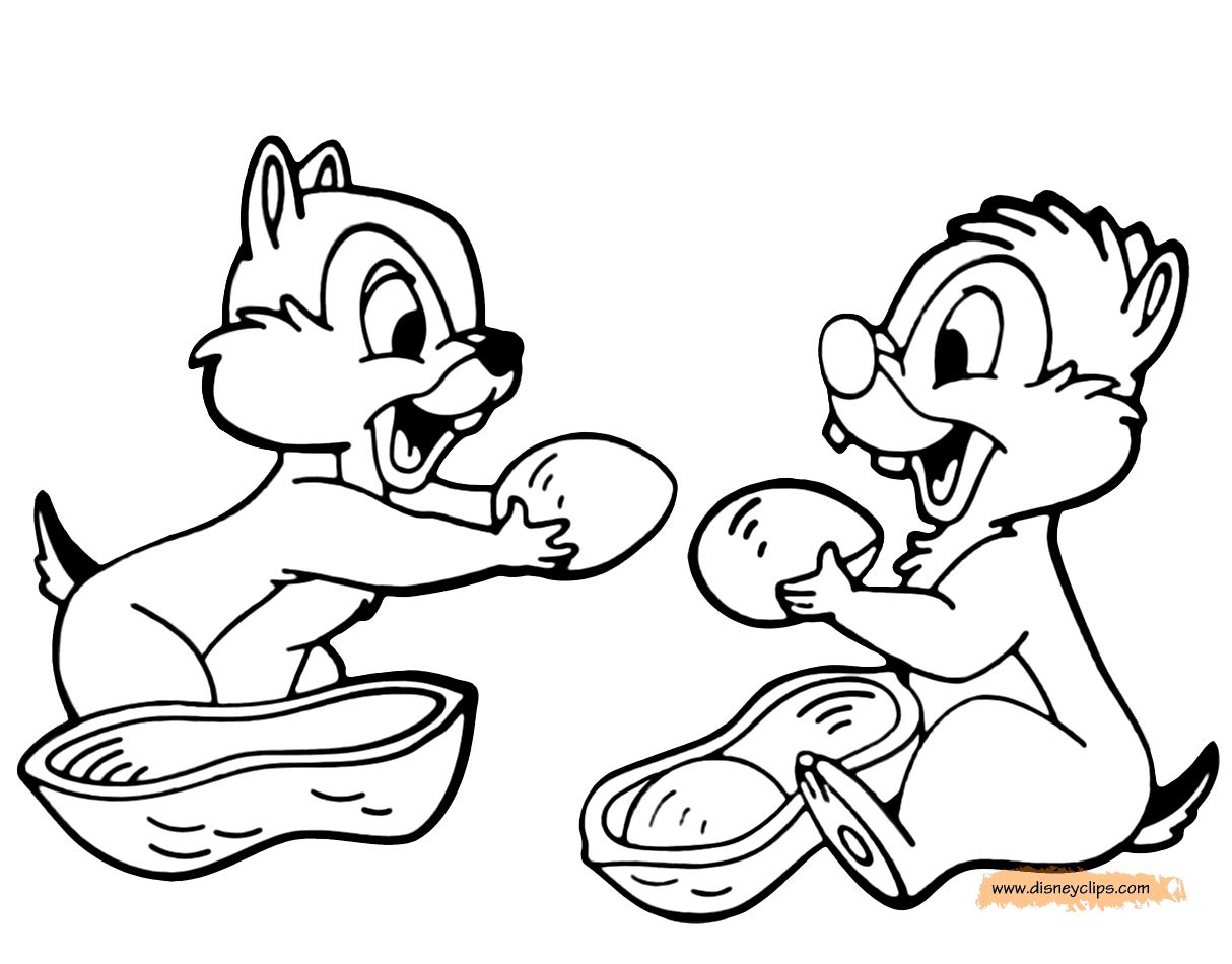 Chip and dale rescue rangers coloring pages printable for free download