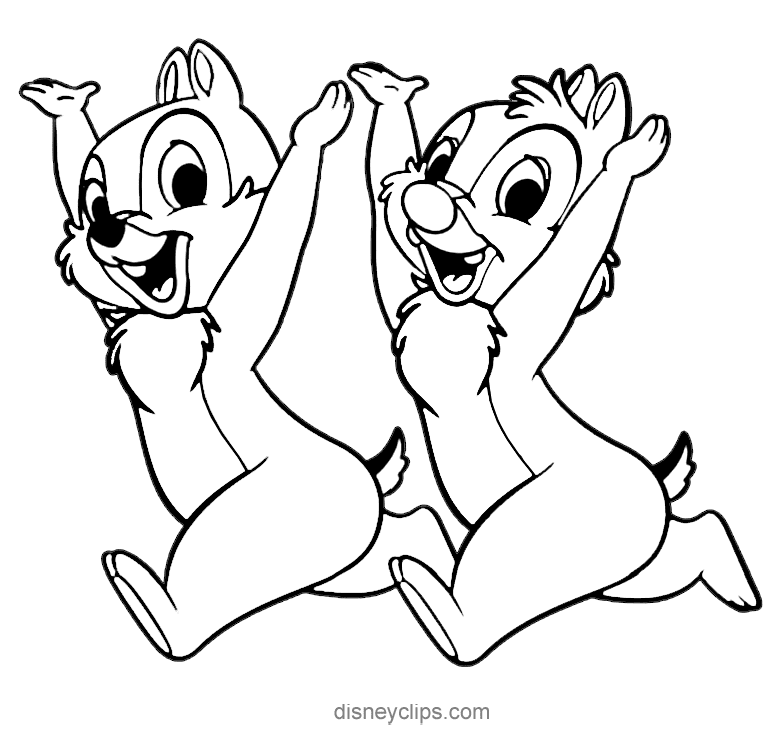 Chip and dale rescue rangers coloring pages printable for free download