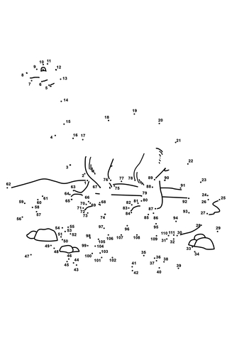Dinosaur dot to dot free printable coloring pages
