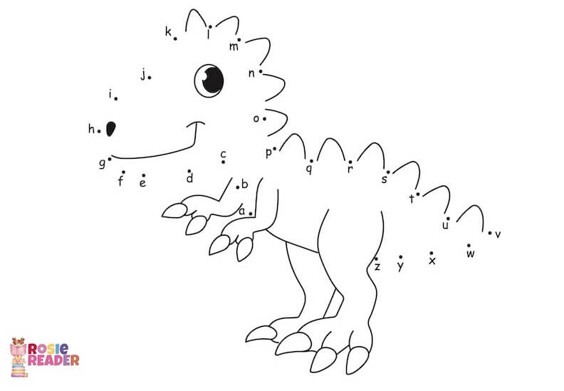 Dot to dot dinosaur