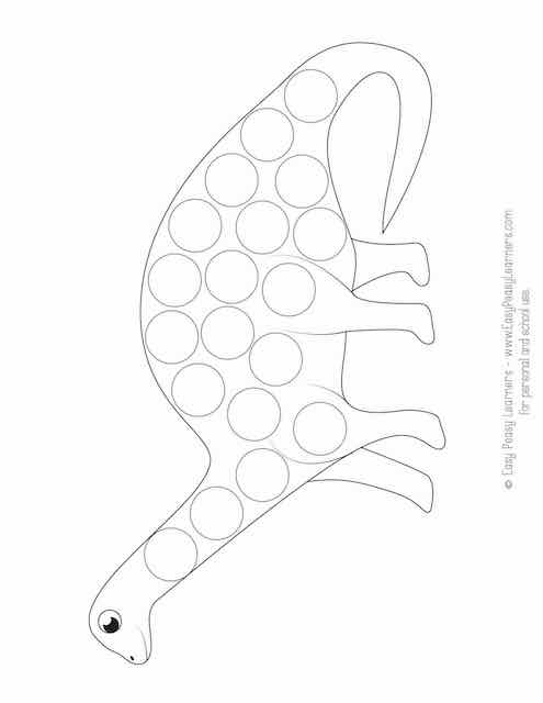 Free dinosaurs do a dot printables
