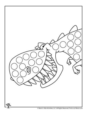 Fun and engaging dinosaur dot coloring pag for kids woo jr kids activiti