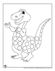 Dinosaur dot coloring pages woo jr kids activities childrens publishing