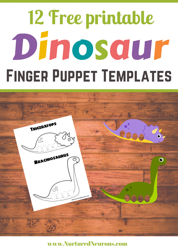 Awesome dinosaur finger puppet templates printable craft