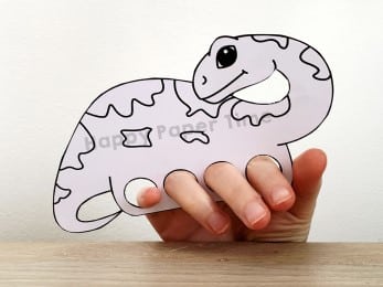 Stegosaurus finger puppet printable coloring
