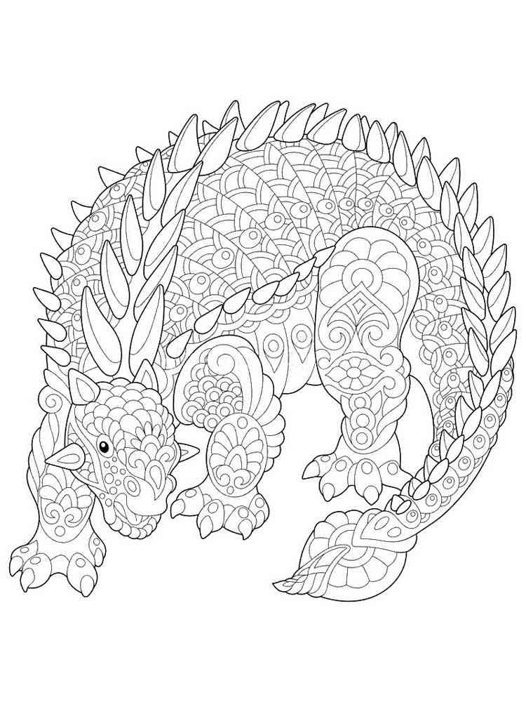 Dinosaur coloring pages for adults
