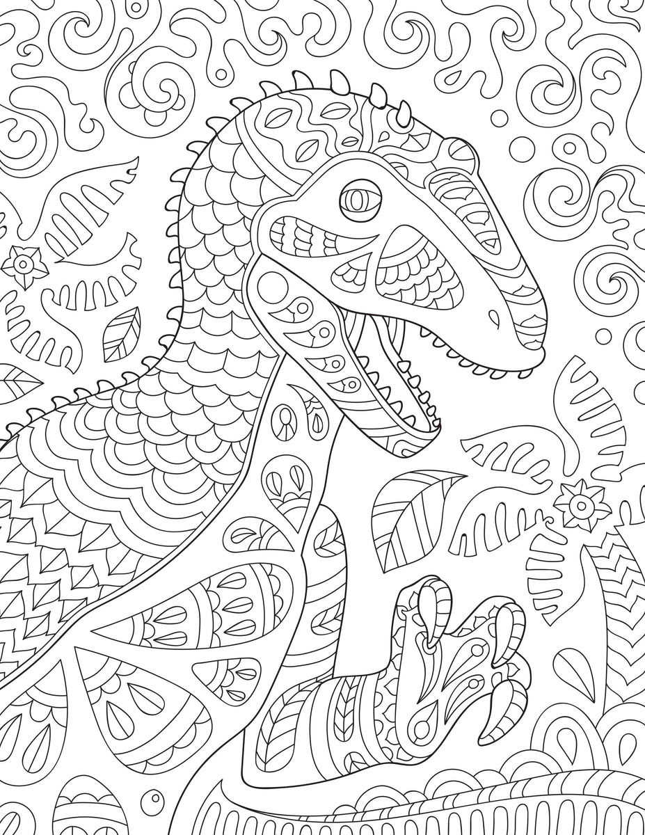 Dinosaur coloring book for adults â dylanna press