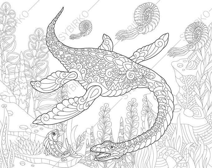 Dinosaurs coloring pages dino coloring book for adults and kids mandala coloring bundle printable pdf coloring book instant download