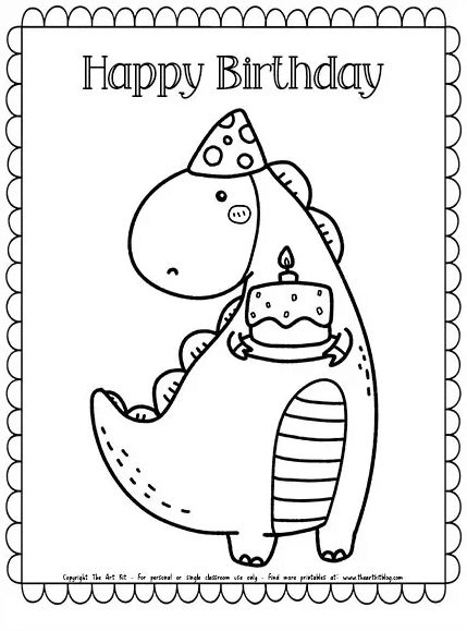 Happy birthday dinosaur coloring page free homeschool deals dinosaur coloring pages happy birthday coloring pages birthday coloring pages