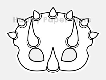 Dinosaur mask paper template printable